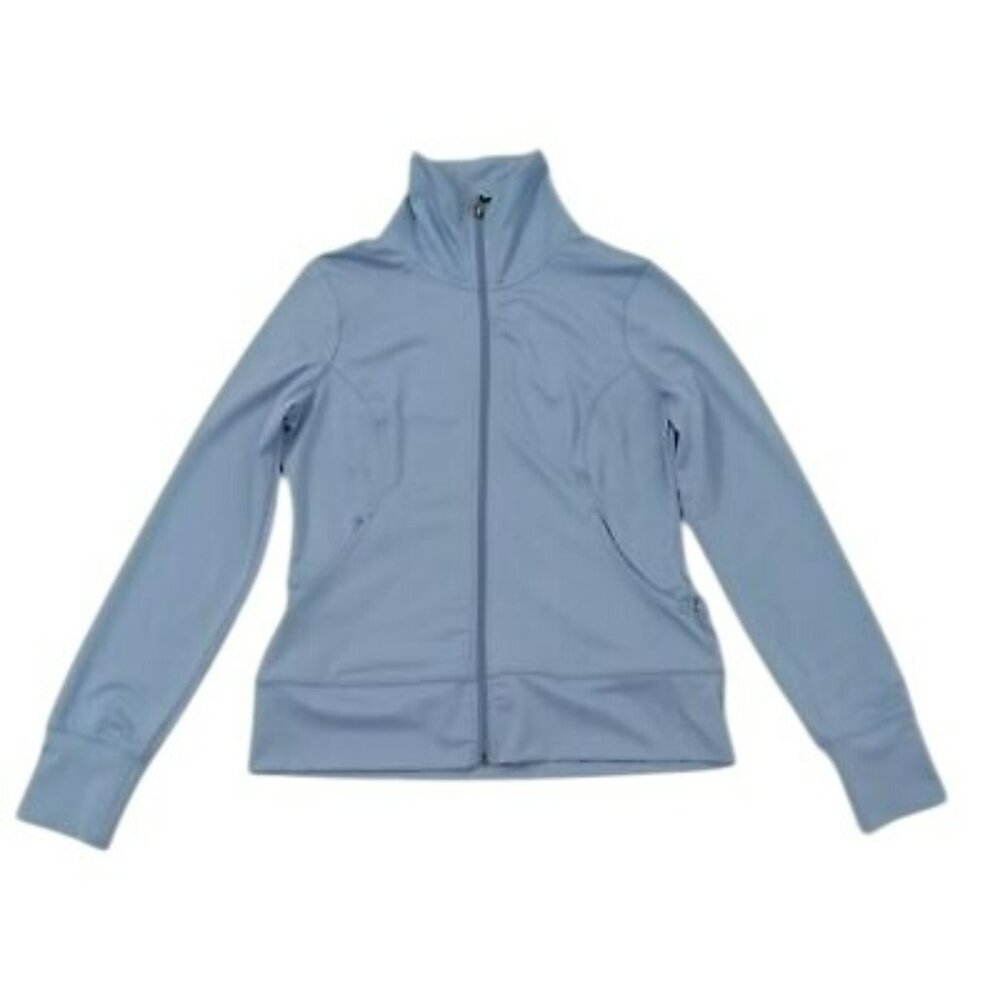 Champion Blue Full-Zip Jacket Womens S Lightweight Stretchy